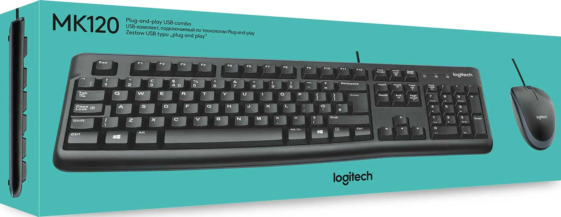 Logitech Clavier + Souris MK120 - AZERTY (BE) - Noir image