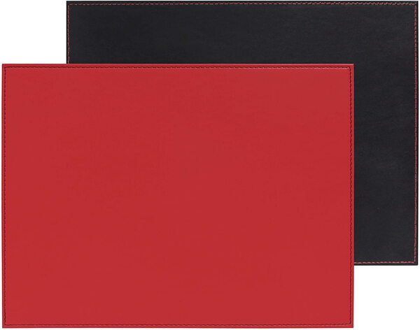 Set De Table Original Design Style Cuir Vert Foncé Uni Rond Ovale Mode