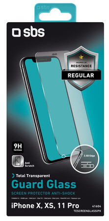 SBS Protection d'écran en verre trempé pour iPhone 11 Pro/XS/X