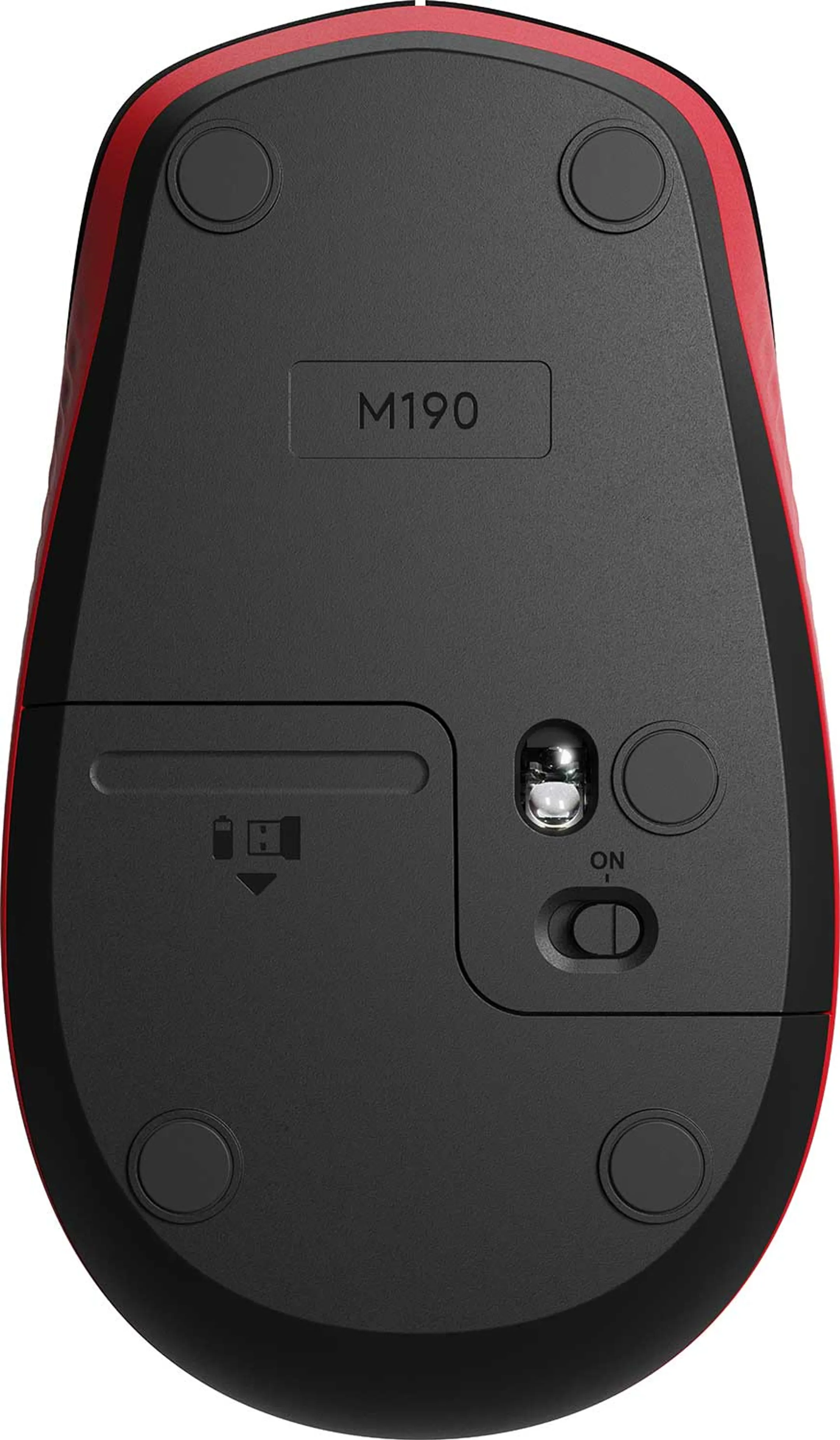 Logitech Souris sans Fil M190 - Rouge image