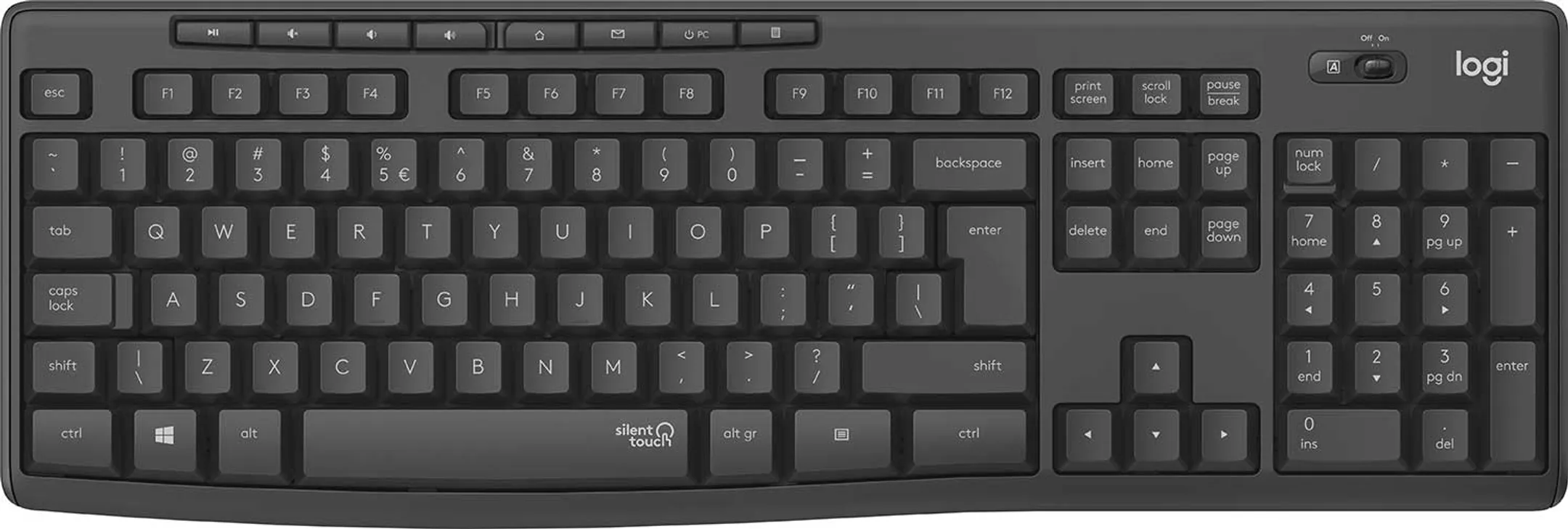 Logitech Clavier + Souris - Sans Fil - MK295 Silent - QWERTY (US) - Graphite image