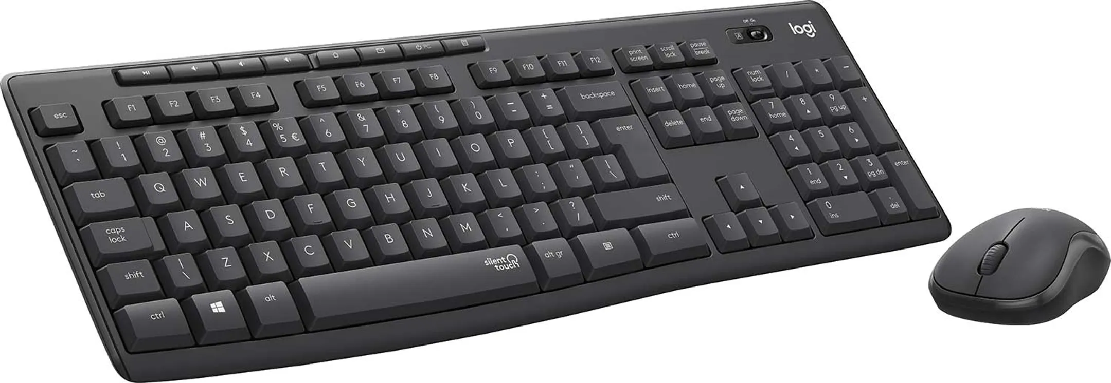 Clavier + Souris - Sans Fil - MK295 Silent - QWERTY (US) - Graphite