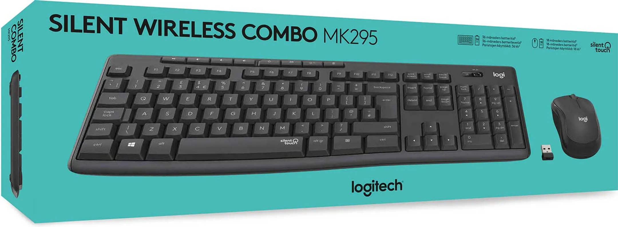 Logitech Clavier + Souris - Sans Fil - MK295 Silent - QWERTY (US) - Graphite image