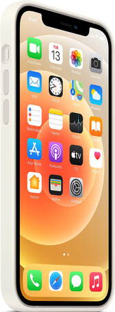 Apple Coque en silicone avec MagSafe pour iPhone 12 (Pro) - Blanc