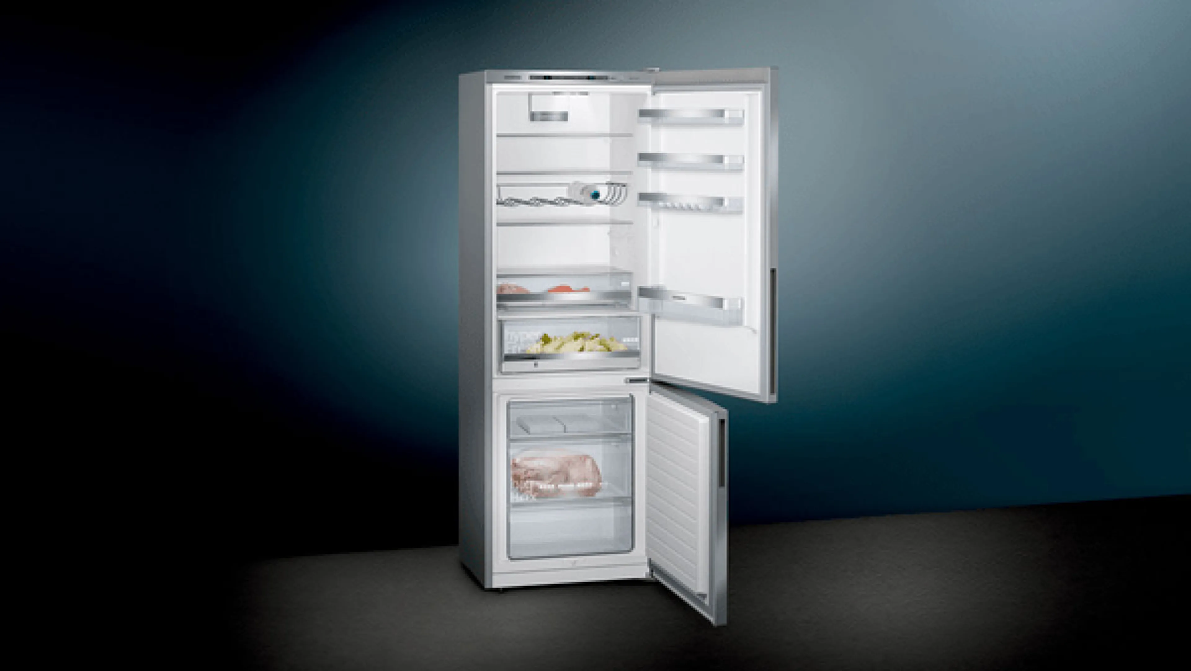 Siemens Combi fridge-freezer iQ500 KG49EAICA image
