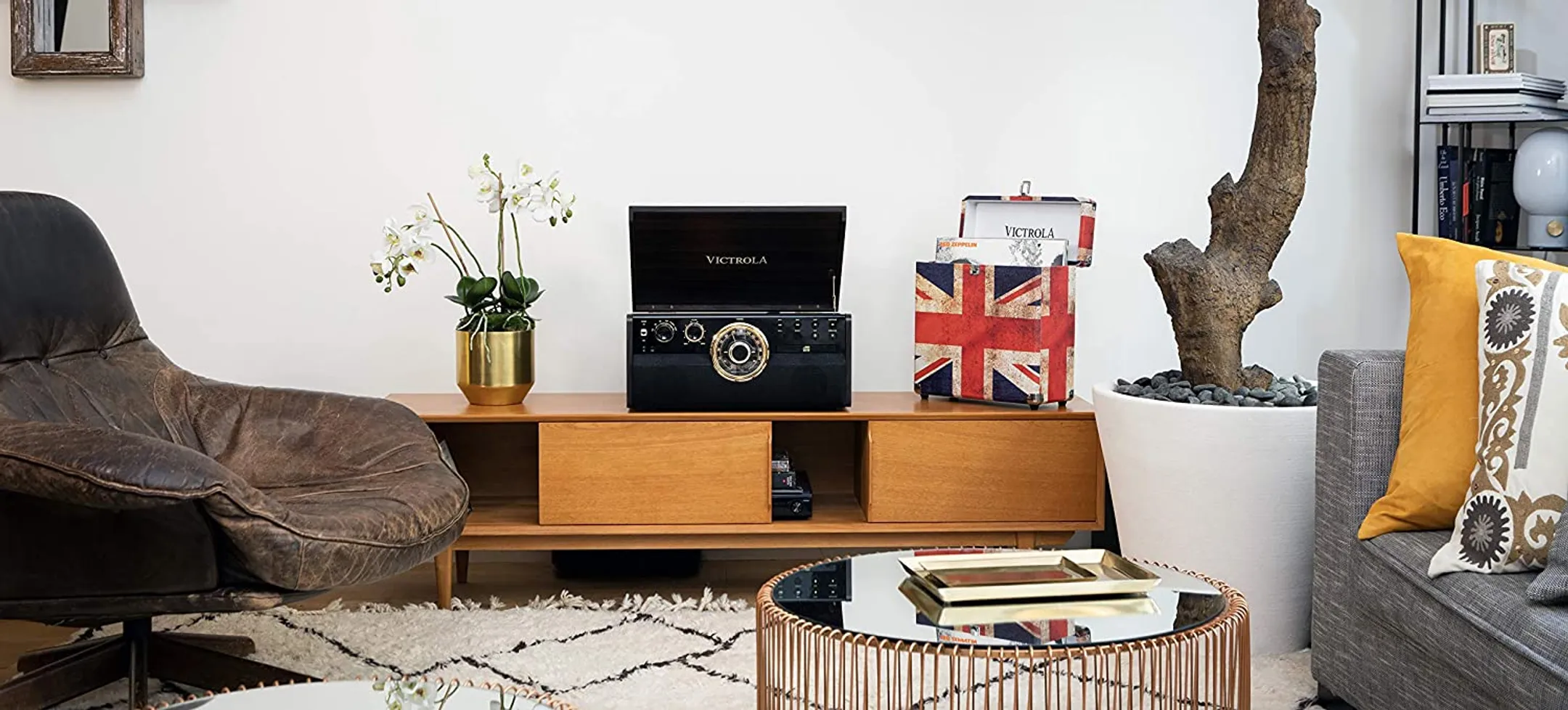 Victrola VTA-270B-ESP Turntable + CD + Radio + Audio cassette player image