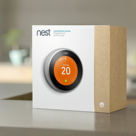 Nest Learning Thermostat 3th Gen - Acier inoxydable