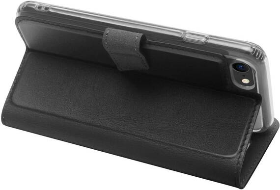 Adeqwat Étui portefeuille en cuir pour iPhone SE (2020) - Noir