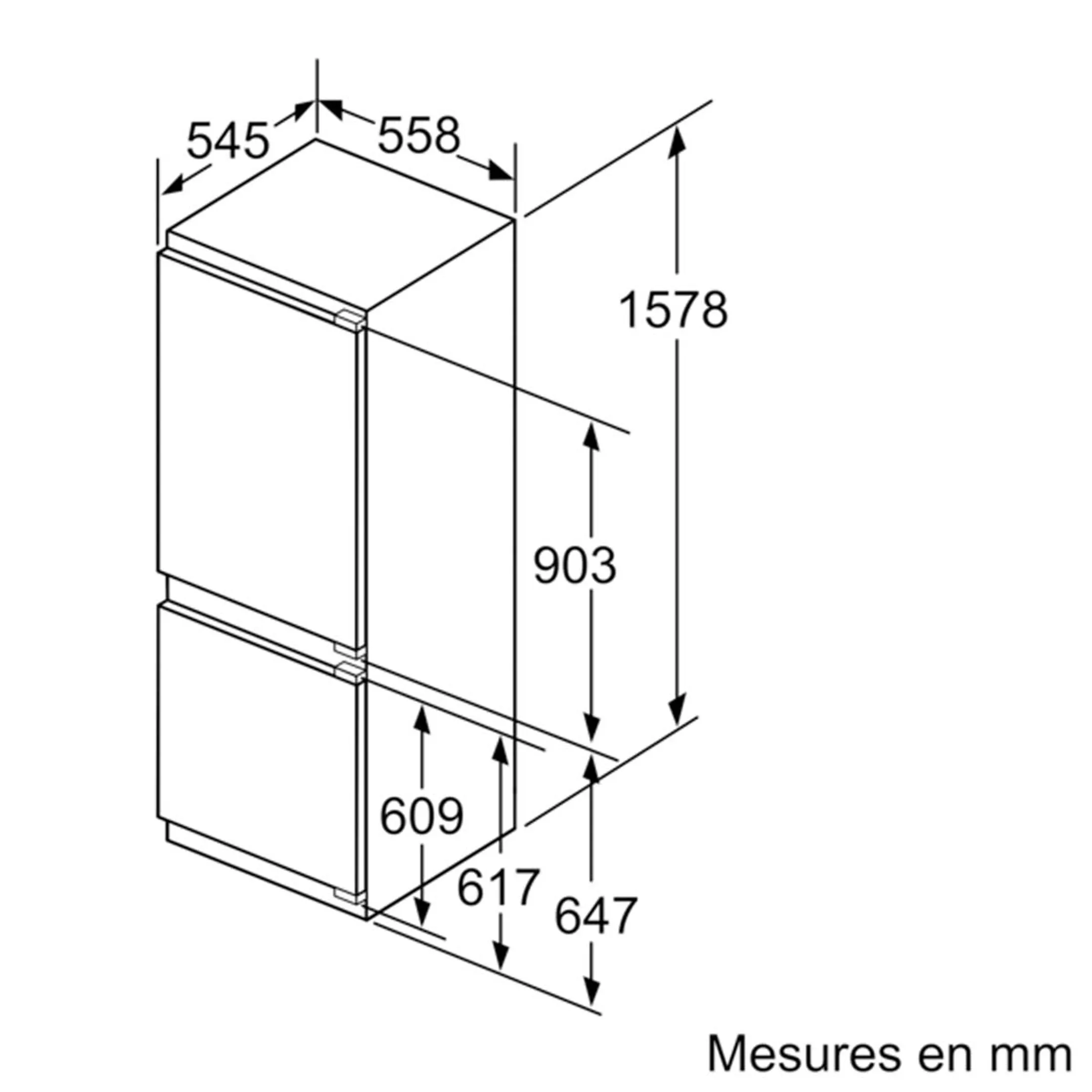 Bosch Eingebaute Kühl-Gefrierkombination Serie 6 KIS77AFE0 image