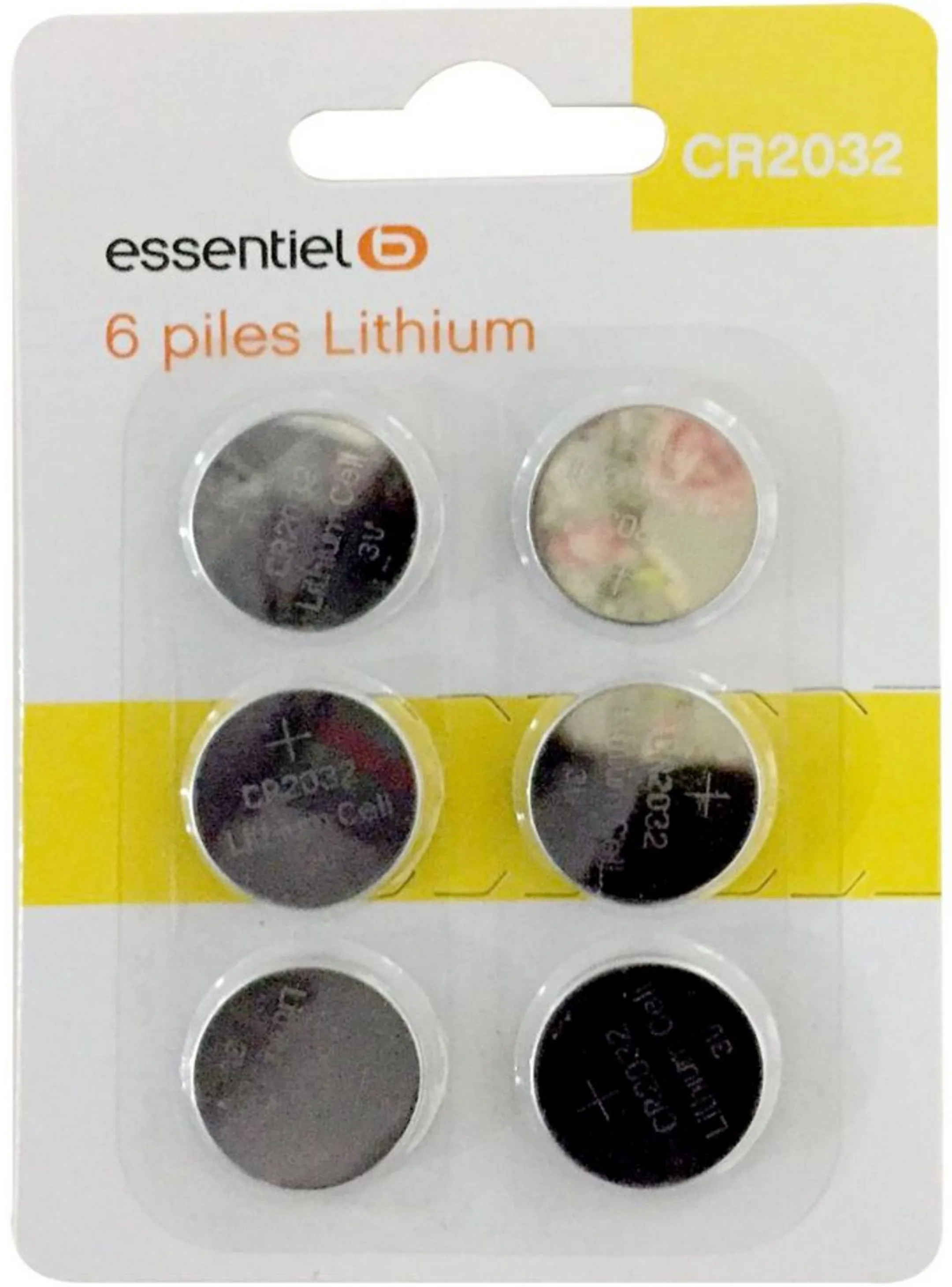 Pack de 6 piles bouton CR2032