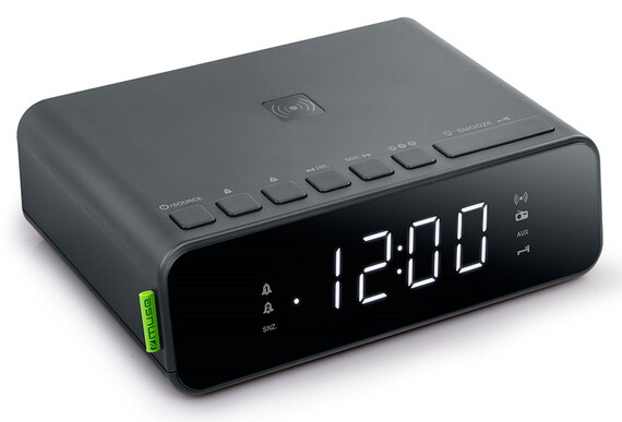Muse M-175 Wi Radio-réveil avec recharge sans fil smartphone - Noir