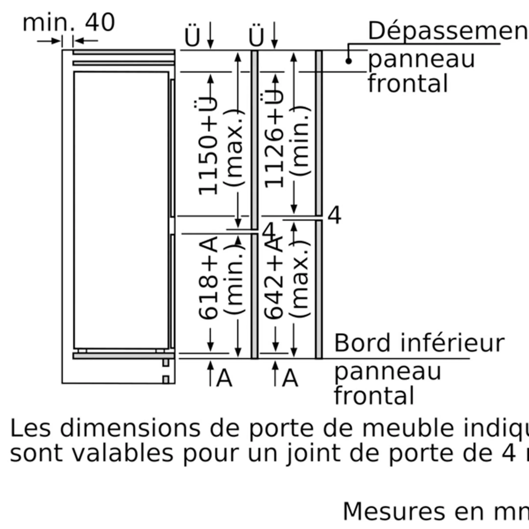 Siemens Combi Frigo congélateur encastrable KI87SADE0 IQ500 image