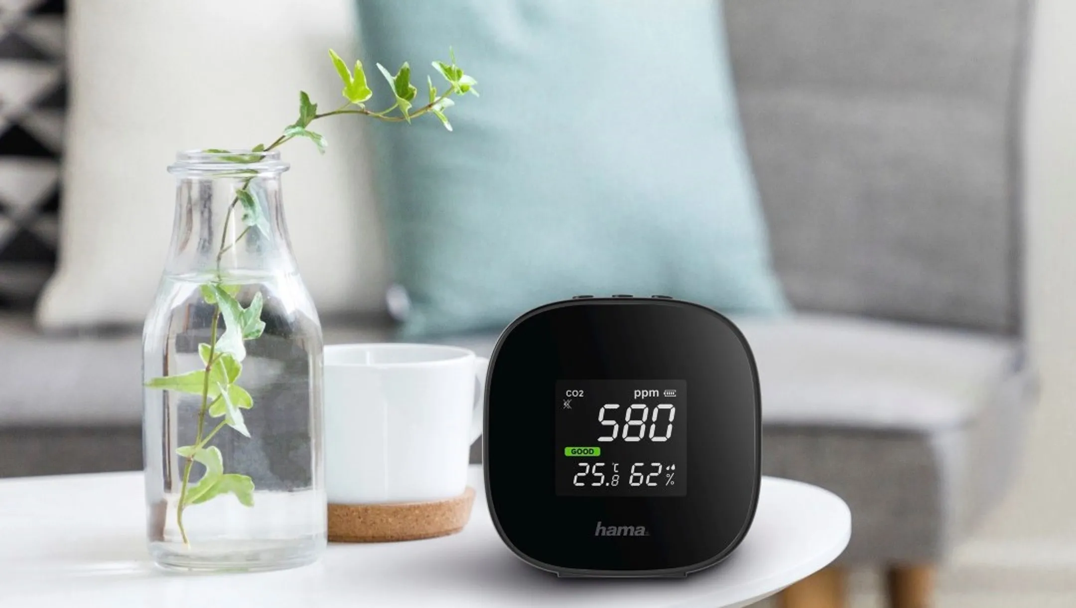 Hama Moniteur de CO2, Mesureur de qualité de l’air Safe image