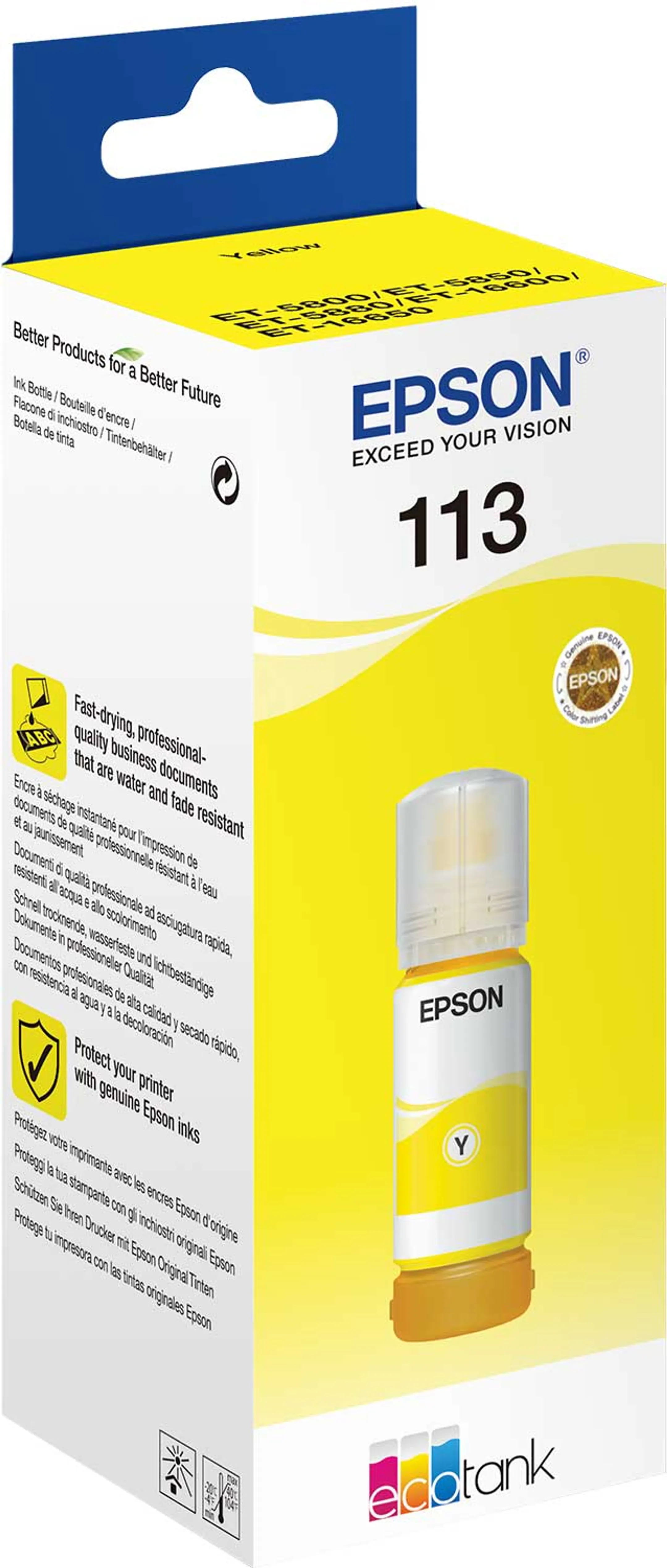 Bundle product Bouteille EcoTank 113 jaune