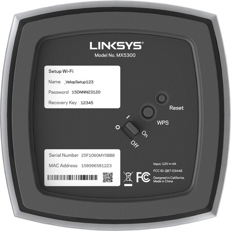 Linksys Système Wi-Fi 6 Intelligent Mesh Multiroom triple bande Velop AX5300 (1 pack) - MX5300-EU