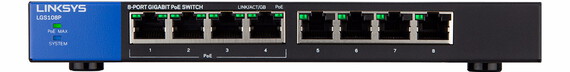Linksys Switch PoE 8 ports Gigabit Business LGS108P
