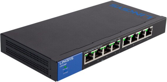 Linksys Switch PoE 8 ports Gigabit Business LGS108P