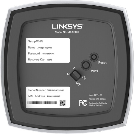 Linksys Système Wi-Fi 6 Intelligent Mesh Multiroom triple bande Velop AX4200 (Pack de 3) - MX12600-EU
