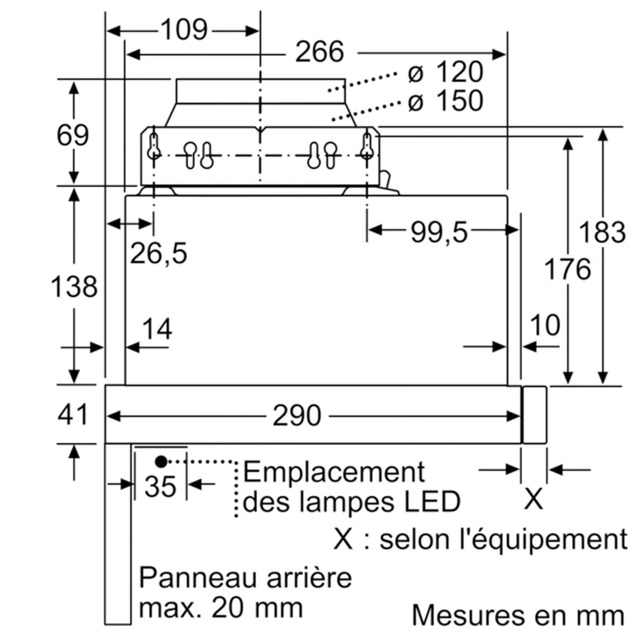 Siemens Hotte téléscopique iQ100 LI64LA521 image