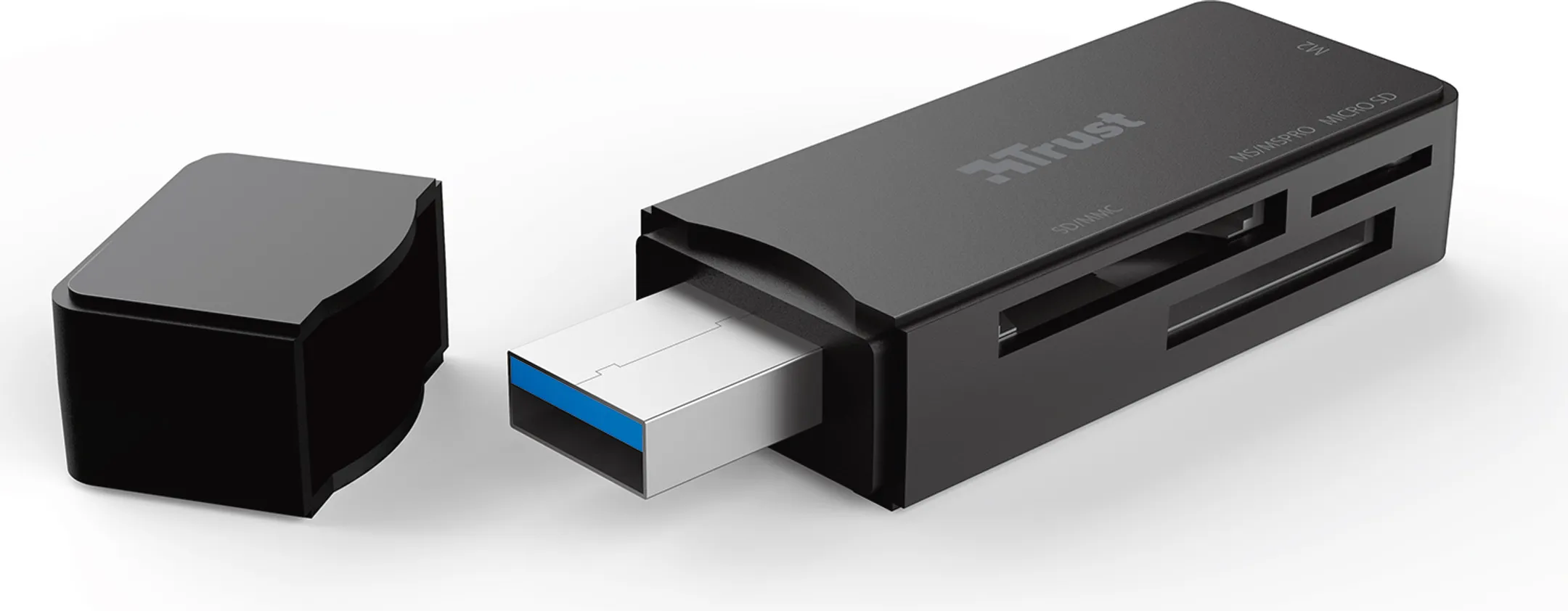 Lecteur de Cartes Mémoire Compact USB 3.2 Nanga - Noir
