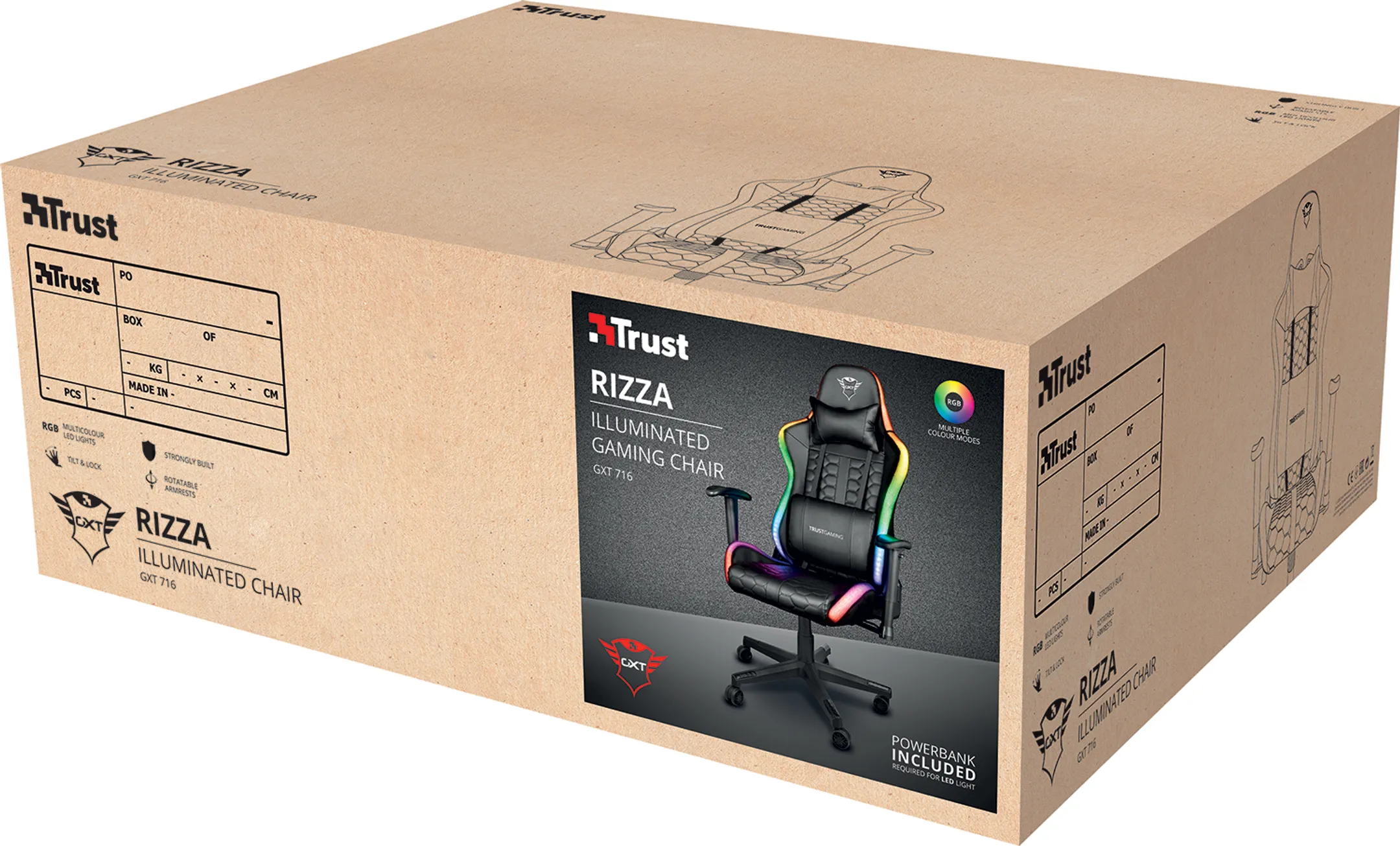 Trust Gaming Chair GXT 716 Rizza - RGB image