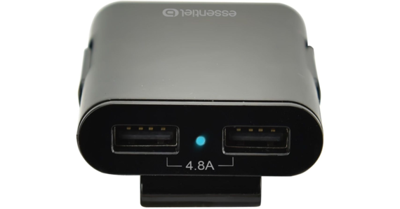 ESSENTIEL-B Chargeur allume-cigare 4 USB + Station déportée 9.6A