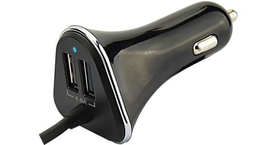 ESSENTIEL-B Chargeur allume-cigare 4 USB + Station déportée 9.6A