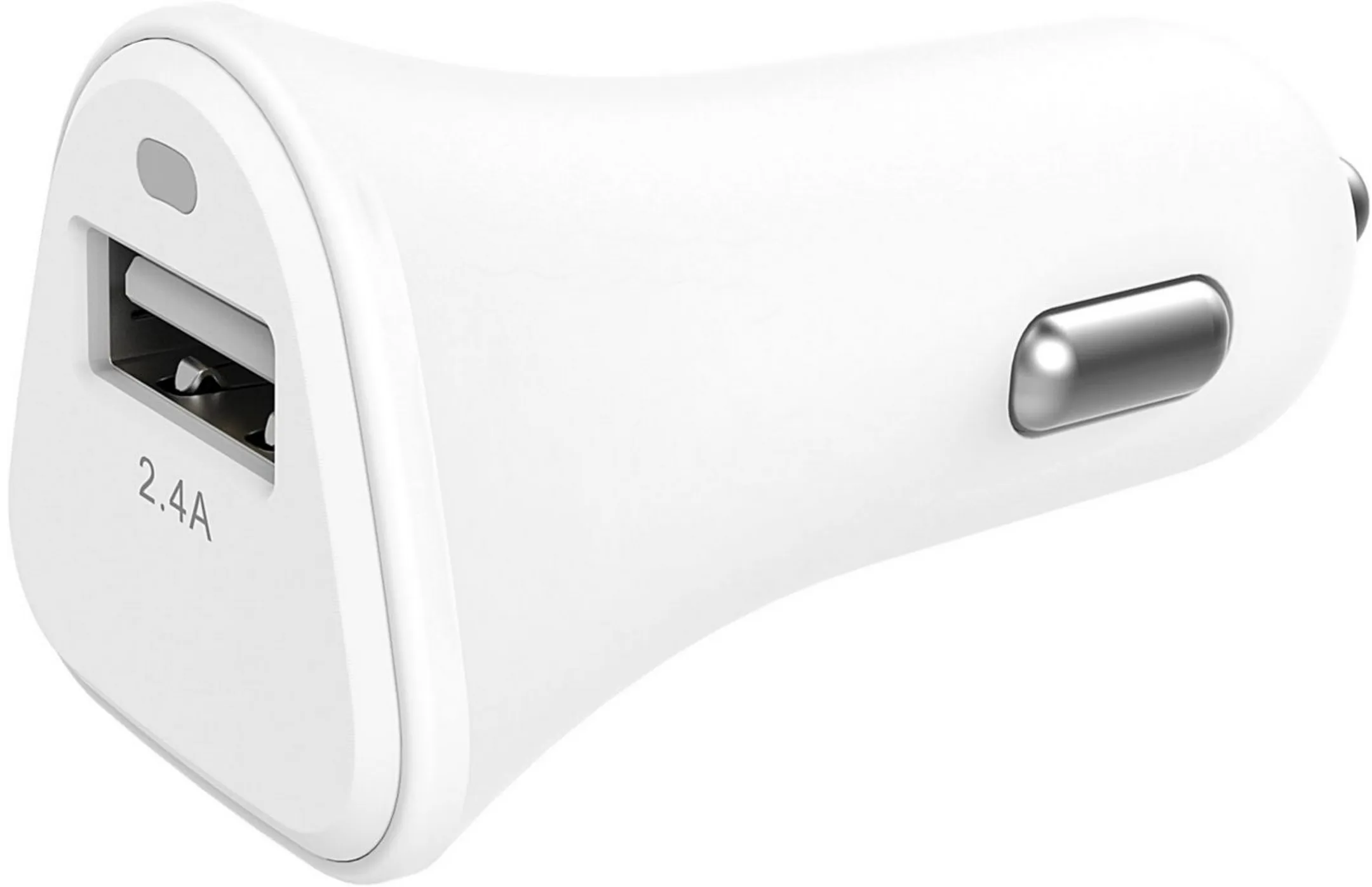 Chargeur allume-cigare  USB A 2,4 A - Blanc