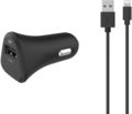 ESSENTIEL-B Chargeur allume-cigare USB 2,4A + Cable lightning noir