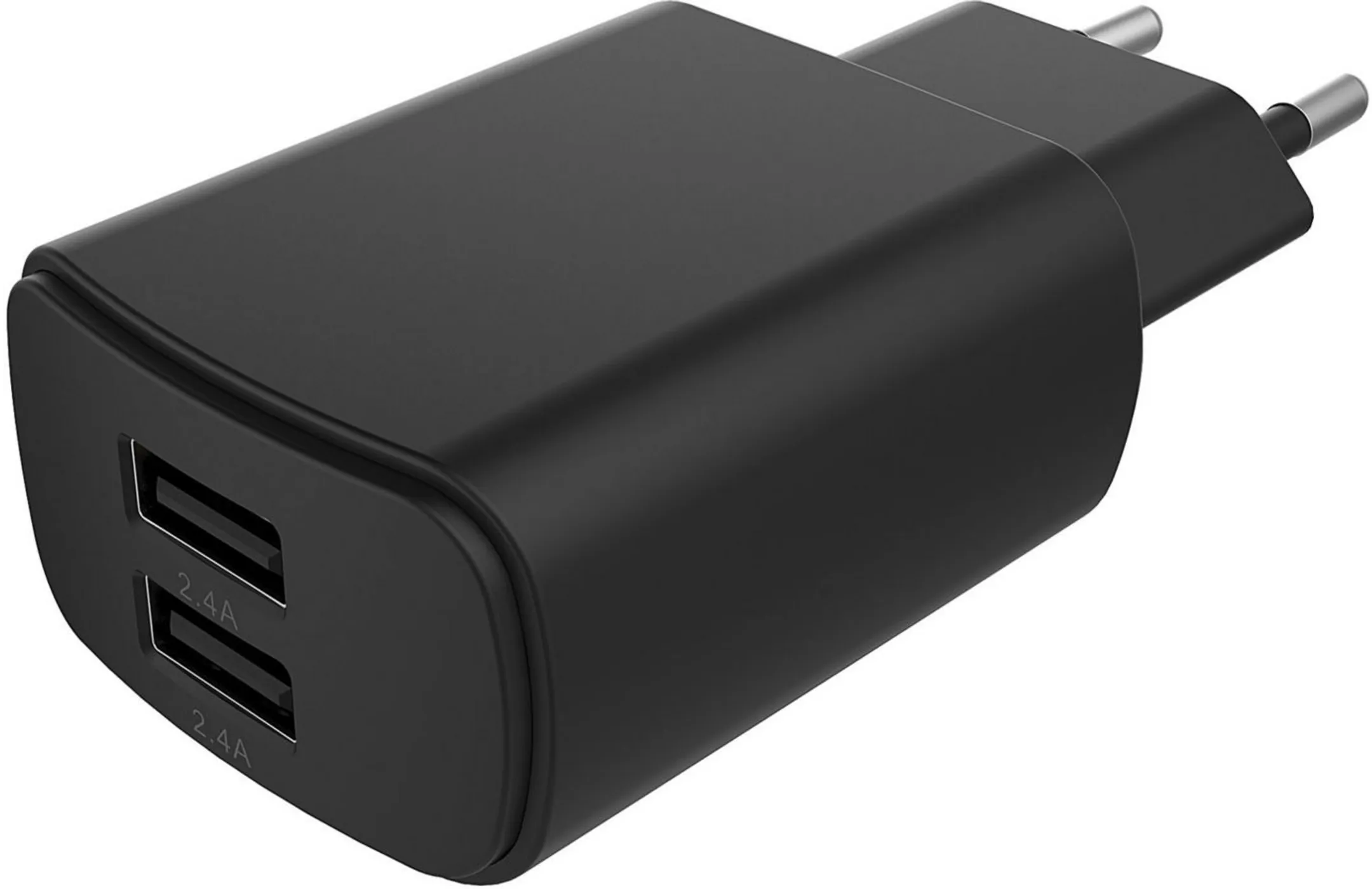 Chargeur secteur 2x USB A 2,4 A - Noir