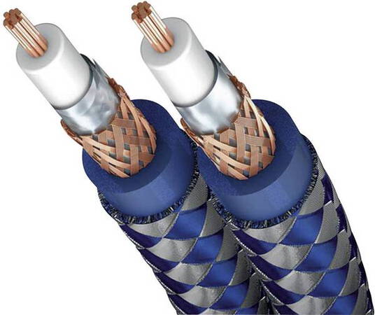 In-Akustik Câble audio [2x Cinch-RCA mâle - 2x Cinch-RCA mâle] 1.50 m bleu, argent contacts dorés