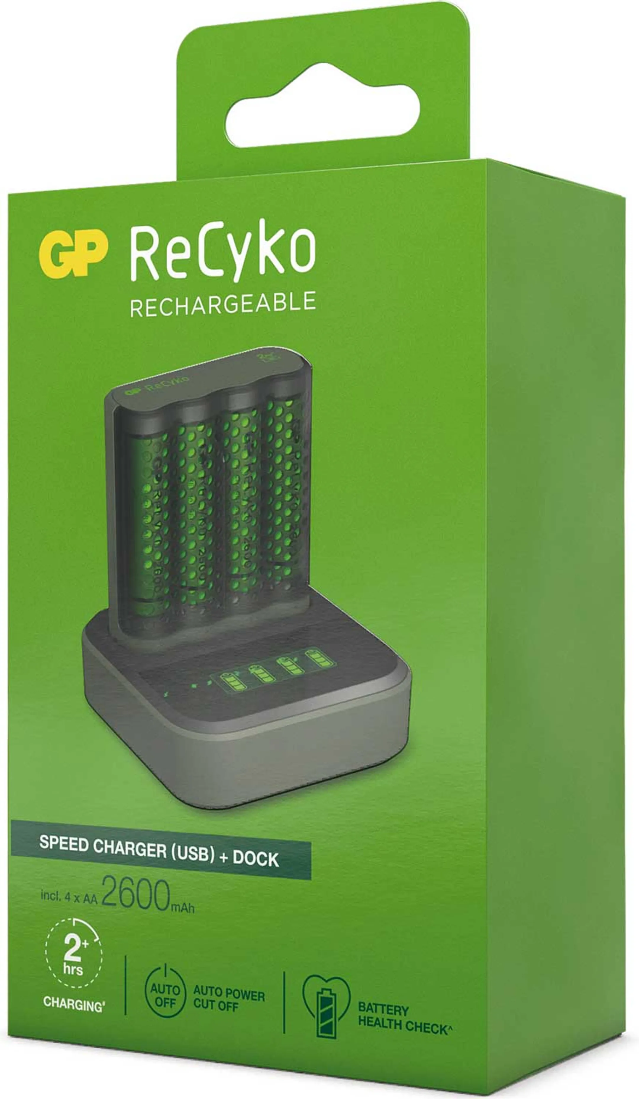 Chargeur USB M451 avec station de charge + 4x AA - 2.600 mAh
