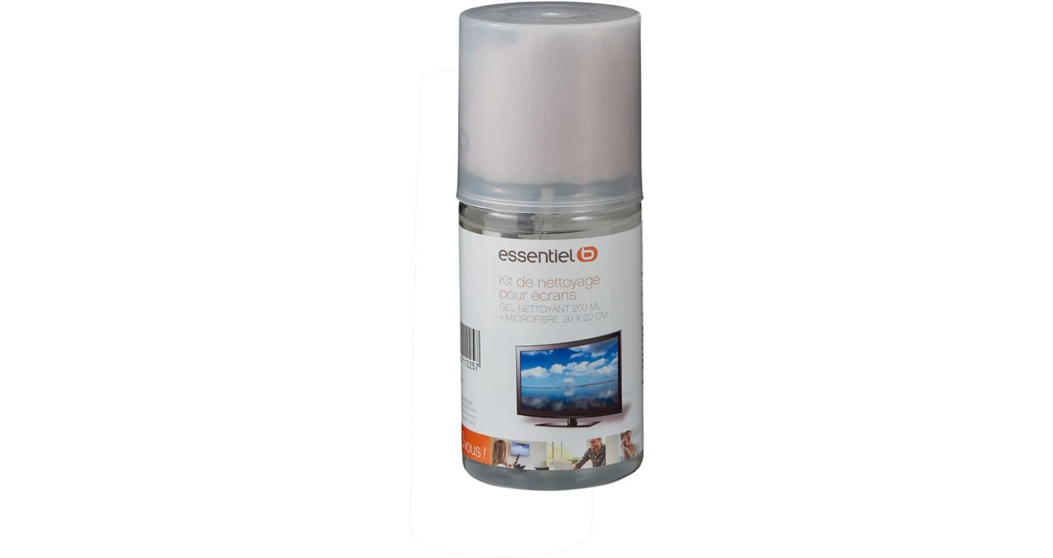 Kit de nettoyage gel 200ml+micro fibre 25x25cm