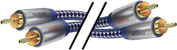 In-Akustik Câble audio [2x Cinch-RCA mâle - 2x Cinch-RCA mâle] 1.50 m bleu, argent contacts dorés