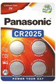 Panasonic 4 Piles CR2025 Bouton Lithium 3V