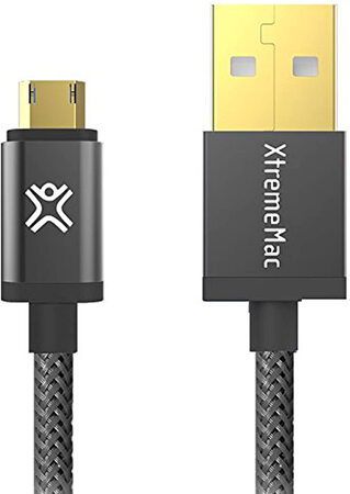 Extrememac Câble Premium Micro-USB 1,2 m Noir Or