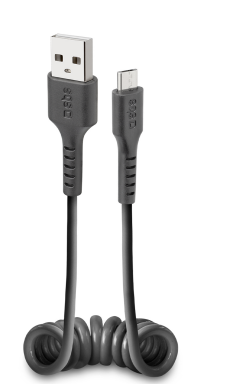 SBS Câble spiralé micro USB transfert de données et chargement