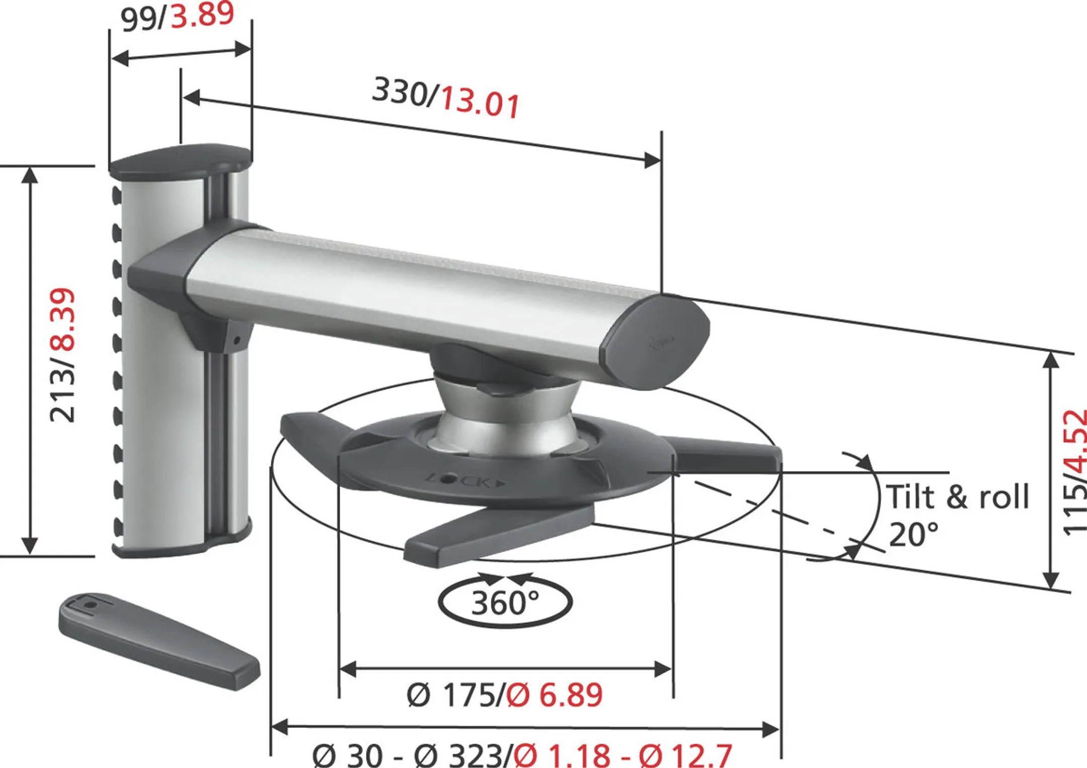 Vogels Support projecteur EPW 6565 - Argent image