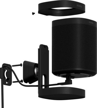 SONOS Support compatible Sonos ONE Wall - Noir (Paire)