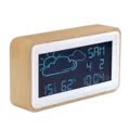 Denver Station météo avec réveil et date / Compteur de température et d'humidité / Bois