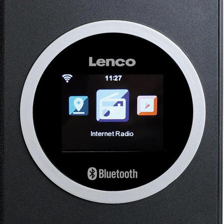 Lenco Radio Internet avec écran couleur et Bluetooth - Noir