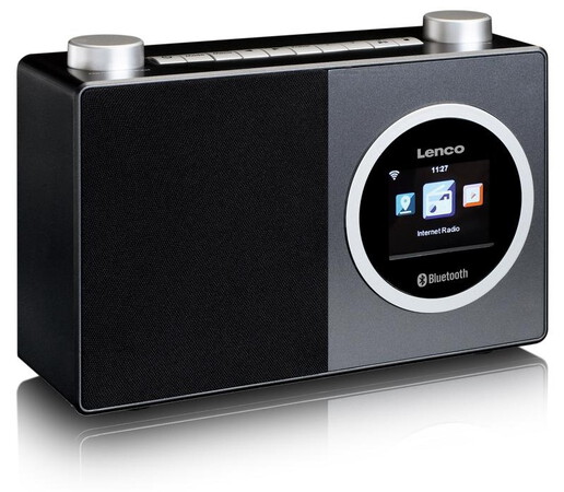 Lenco Radio Internet avec écran couleur et Bluetooth - Noir