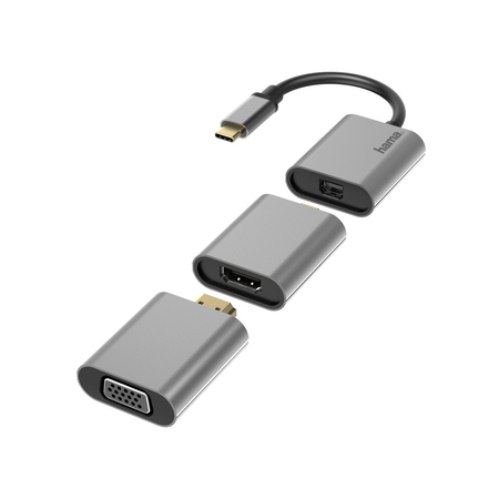 Hama VIDEO ADAPTER SET 6 IN 1 USB-C TO HDMI + MINI-DP + HDMI + VGA