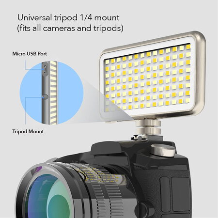 DIGIPOWER Lampe vidéo 112 LED bicolore
