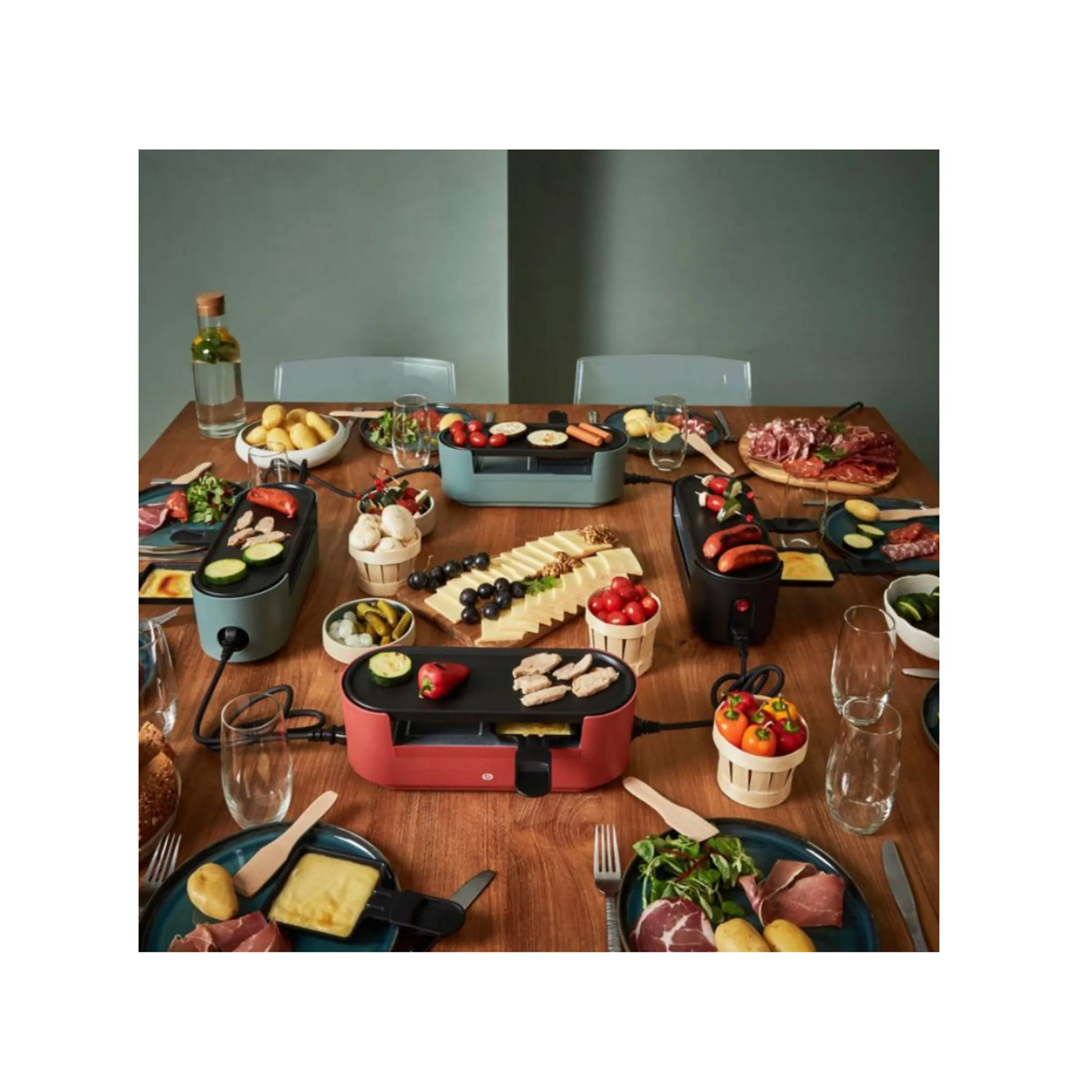 ESSENTIEL-B Raclette & grill Multiplug Red image