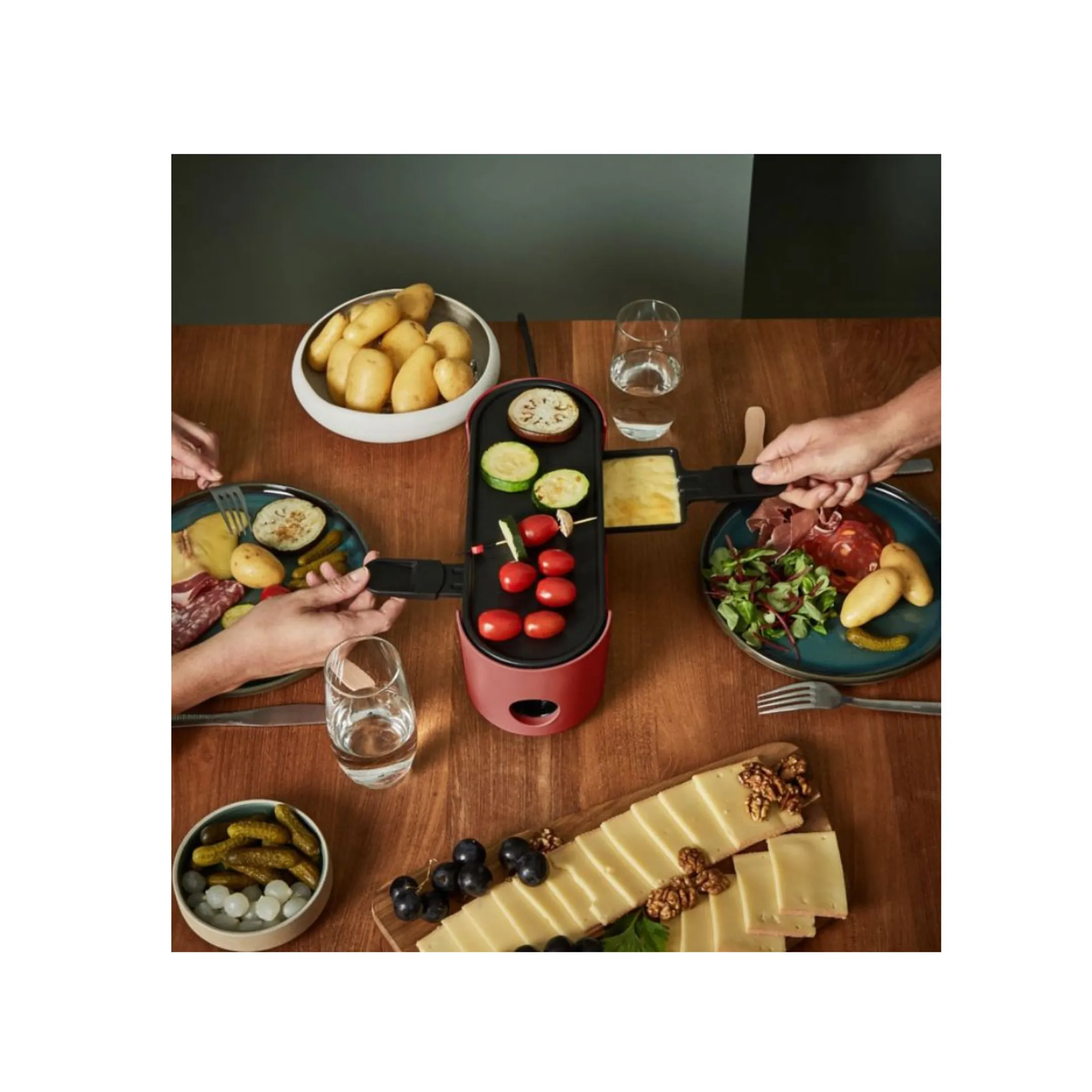 ESSENTIEL-B Raclette & grill Multiplug Red image