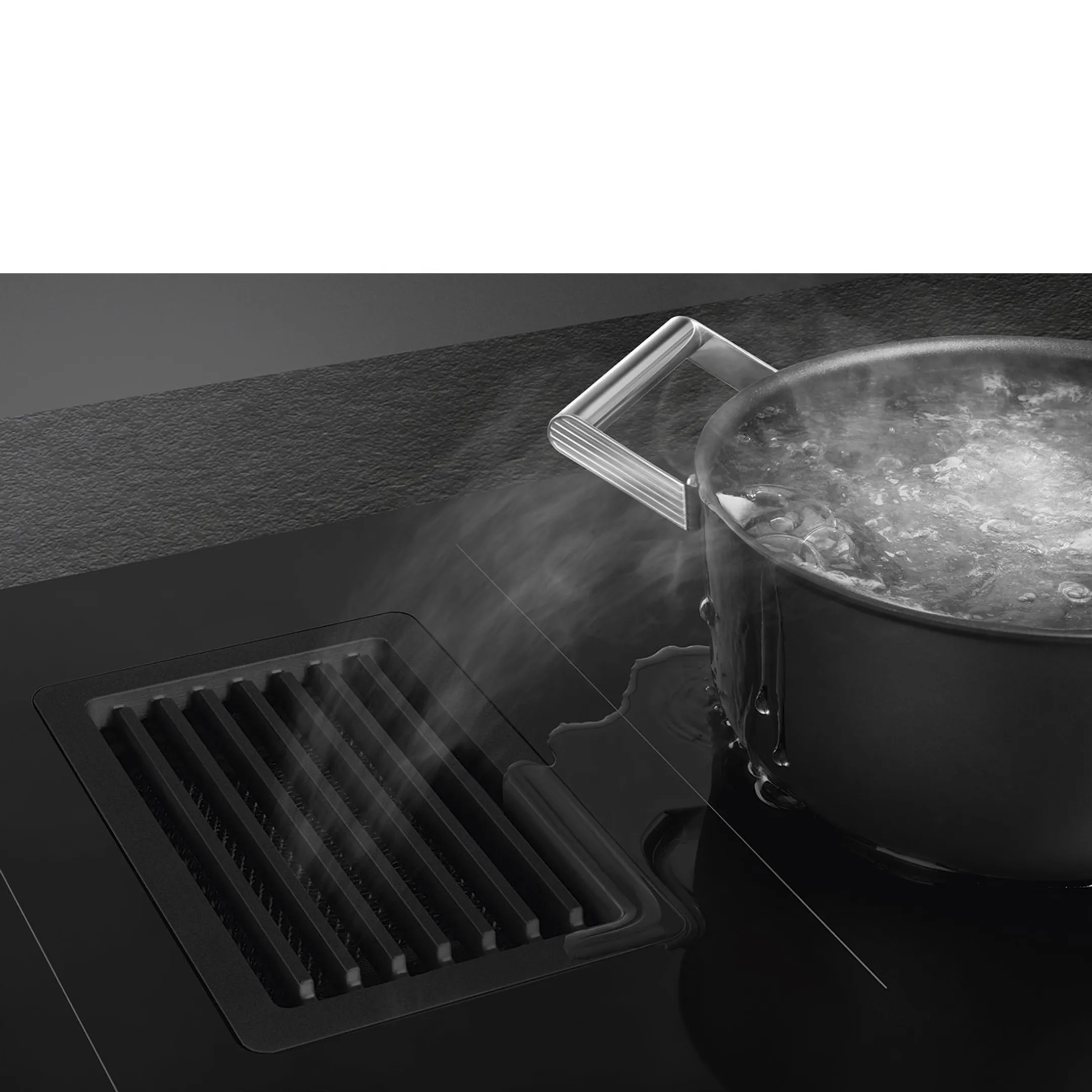 Smeg HOBD482D Induction hob with built-in hood image