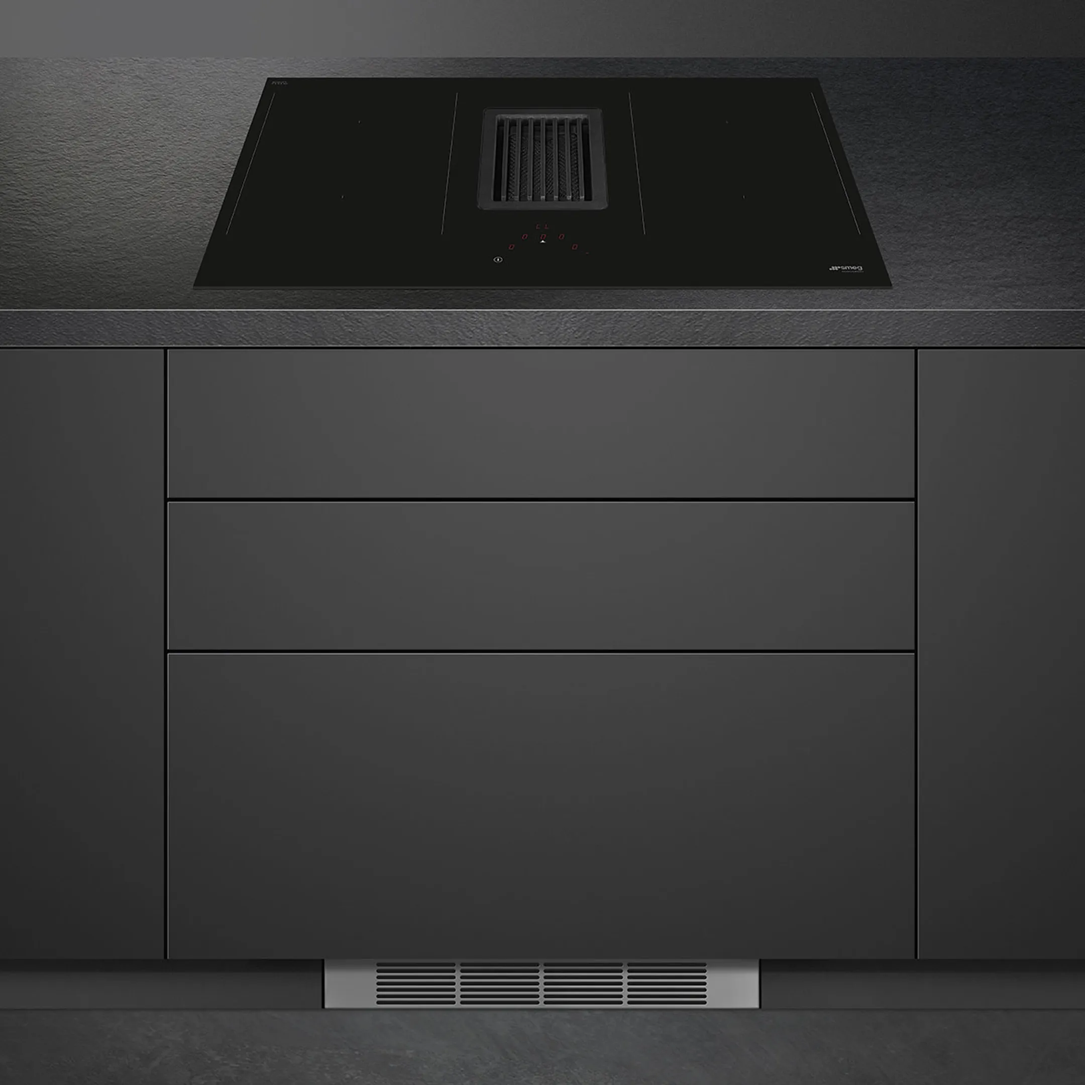 Smeg HOBD482D Induction hob with built-in hood image