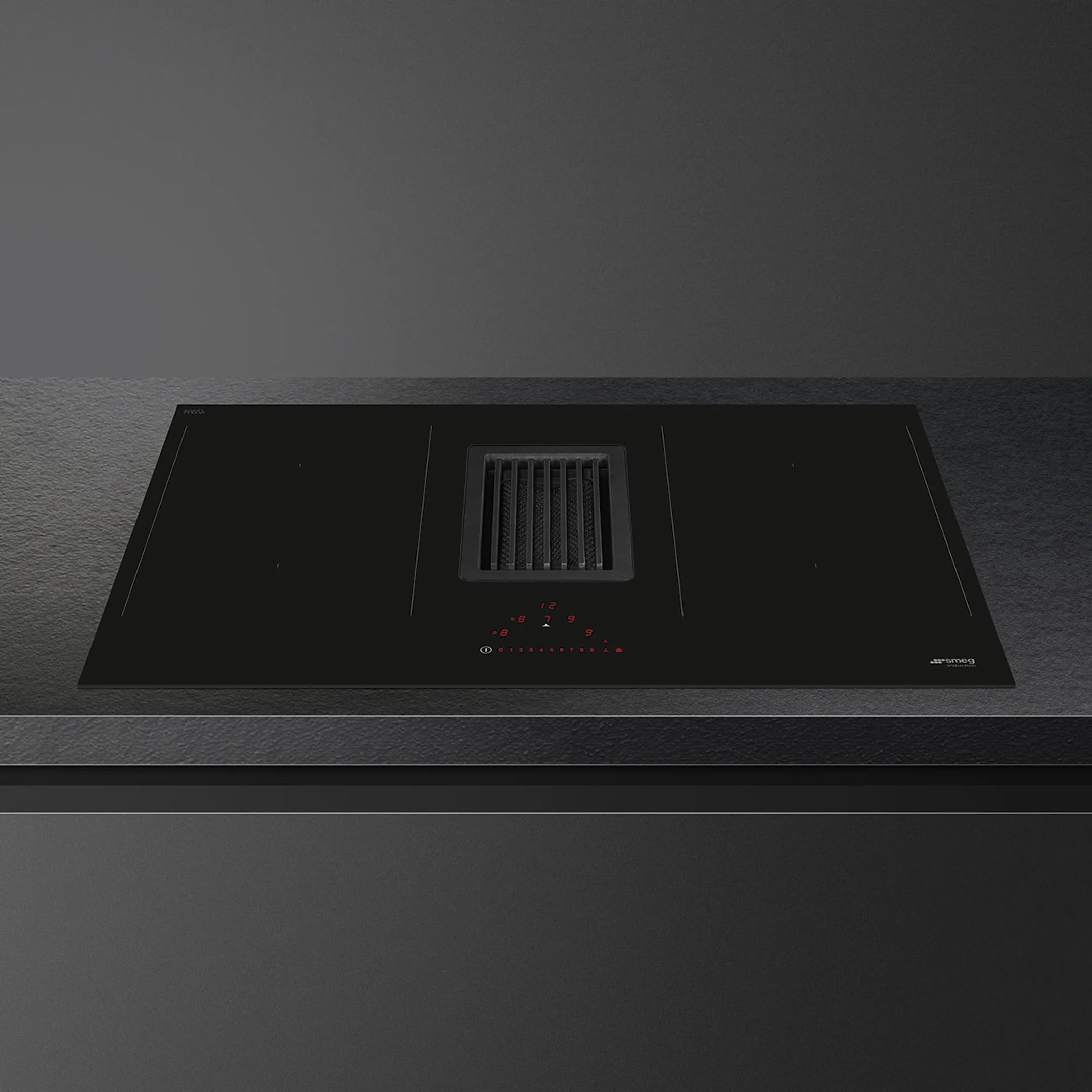 Smeg HOBD482D Induction hob with built-in hood image