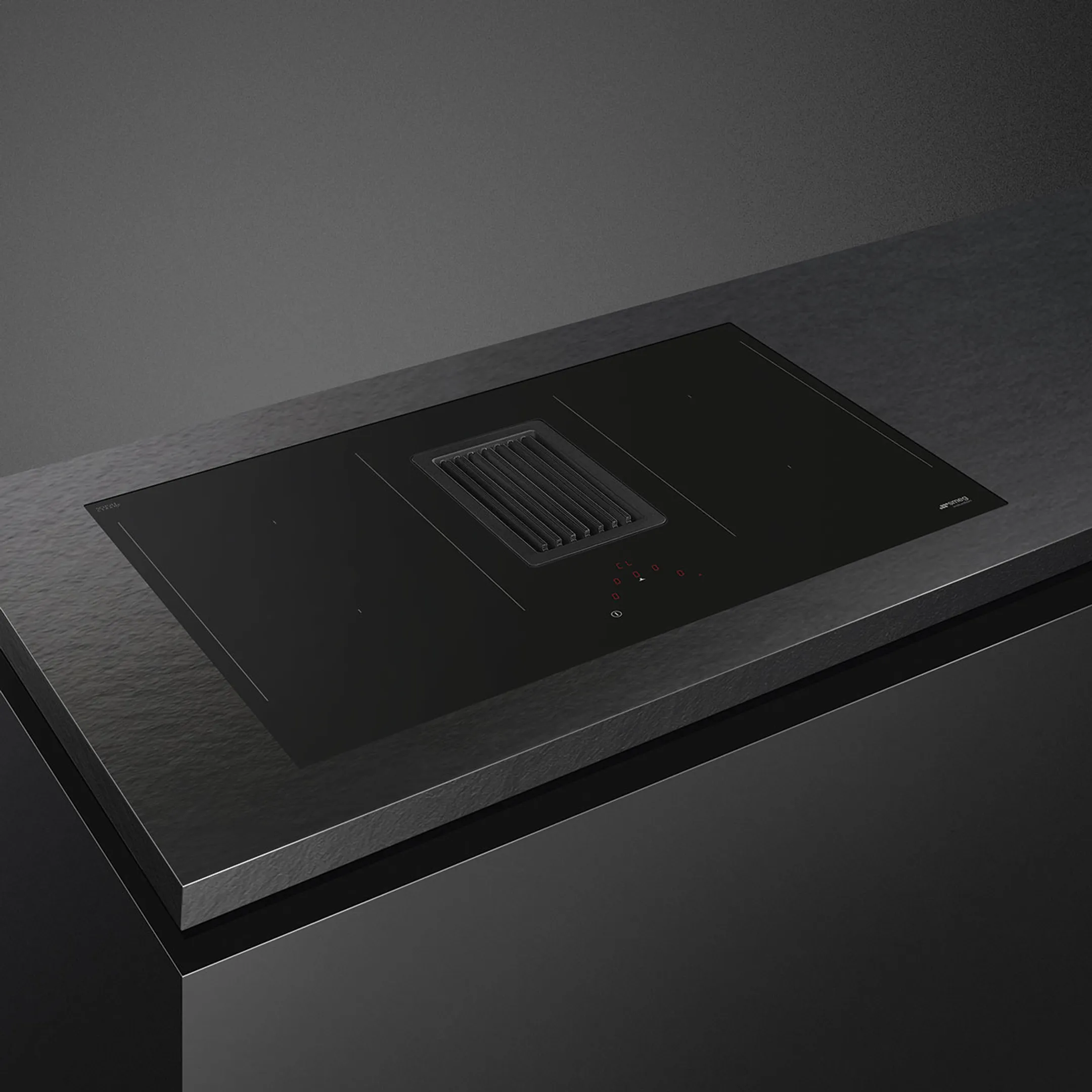Smeg HOBD482D Induction hob with built-in hood image